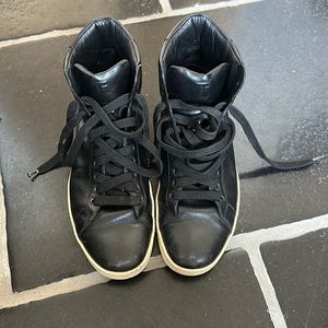 Men’s black leather Tom Ford high tops